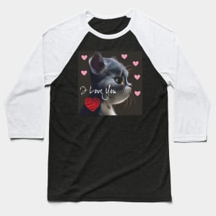 "Loving Cat" Baseball T-Shirt